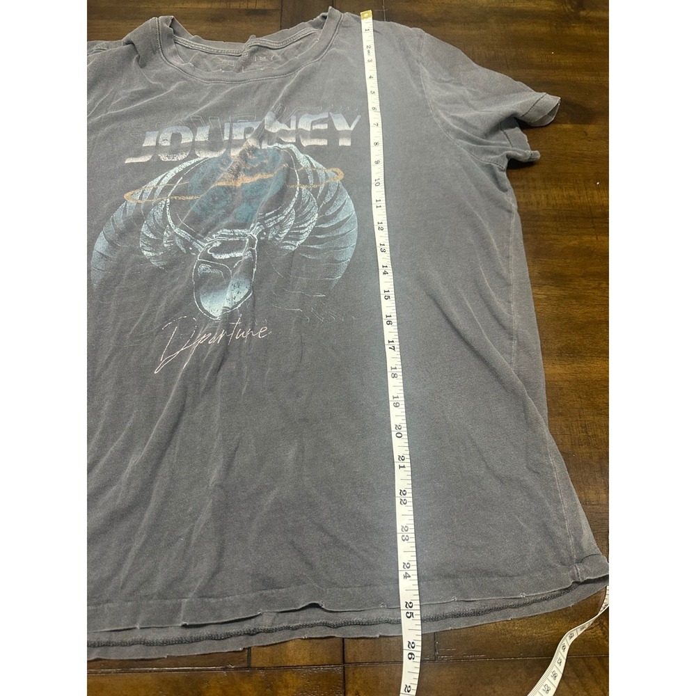 Journey Departure 1980 US Tour Graphic T-Shirt Gray Large Cotton Band Tee - Picture 7 of 7